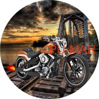 Opłatek na tort Urodziny 18 30 40  Motor Harley Davidson Yamaha Vsk Cross