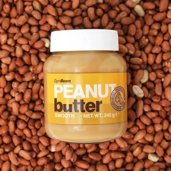 MASŁO ORZECHOWE 100% PEANUT BUTTER BEZ CUKRU SOLI GŁADKIE GymBeam 900g zdjęcie 6