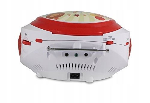 Metronic Odtwarzacz CD Circus z wejściem USB AUX czerwono biały cyrk na Arena.pl