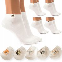 Stopki Damskie BAMBUSOWE NATURALNE krótkie skarpetki białe JAKOŚĆ PREMIUM