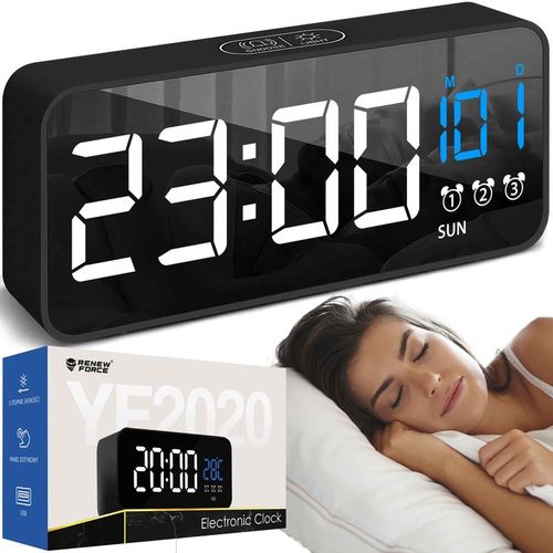 ZEGAR ELEKTORNICZNY BUDZIK LED NOWOCZESNY DESIGN WYSOKA FUNKCJONALNOŚĆ na Arena.pl