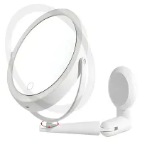 Lusterko z podświetleniem do makijażu obrotowe powiększające ścienne