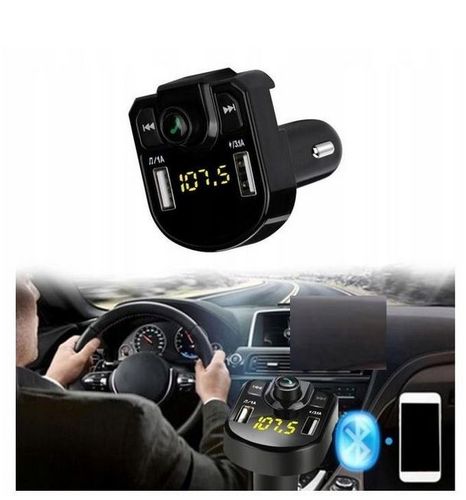 FM TRANSMITER SAMOCHODOWY MP3 ZESTAW ŁADOWARKA BLUETOOTH na Arena.pl