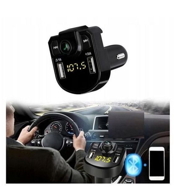 FM TRANSMITER SAMOCHODOWY MP3 ZESTAW ŁADOWARKA BLUETOOTH zdjęcie 3