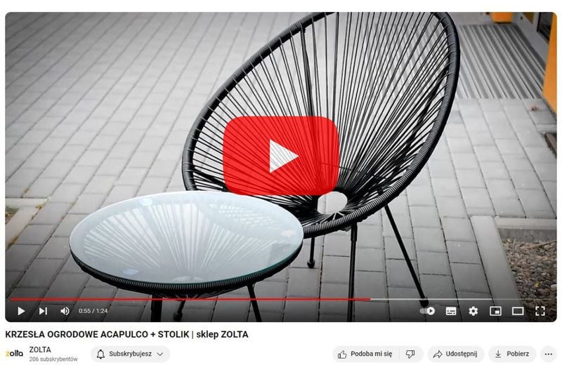 stolik ogrodowy acapulco kremowy zdjęcie 12