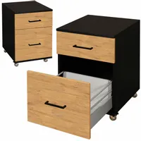 KONTENEREK SZAFKA POD BIURKO NA KÓŁKACH NA AKTA DOKUMENTY LOFT DĄB LANCELOT