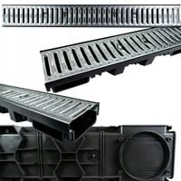 ODWODNIENIE LINIOWE GARAŻU ODPŁYW KANAŁ RUSZT STAL 100 cm 1 m KRATKA