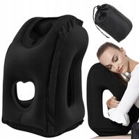 Poduszka Podróżna Pompowana do Samolotu Pociągu Auta Duża Wygodna Dmuchana