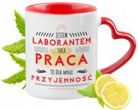 Dla Laboranta Czerwony Z Uszkiem W Kształcie Serca Na Prezent