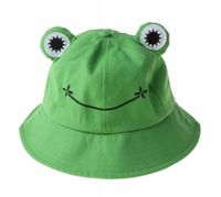 KAPELUSZ RYBACKI BUCKET HAT ŻABA ŻABKA CZAPKA ZIELONY NA LATO WAKACJE