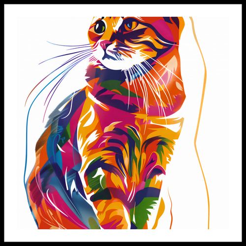 Plakat 50x50cm Nasycony Kot na Arena.pl