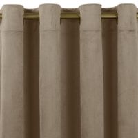 Zasłona VILA velvetowa na złotych przelotkach 135x225 beżowa  Homede
