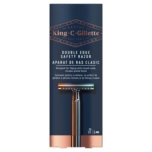 King C Gillette Double Edge, maszynka do golenia z metalową rączką na Arena.pl
