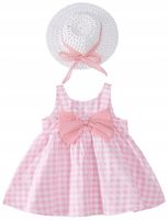 SUKIENKA KAPELUSZ KOMPLET ZESTAW NA LATO 128