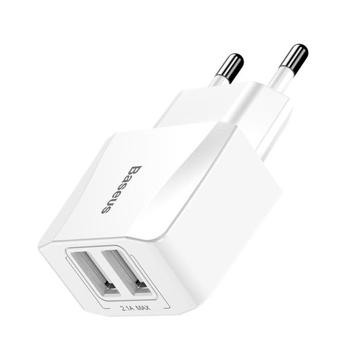 Baseus ładowarka sieciowa Mini Dual-U 2 x USB biała  2.1A na Arena.pl