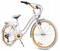 Rower młodzieżowy SUN BABY Heart Bike 24 cale dla dziewczynki Bało-złoty