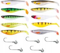 Zestaw Guma Ripper Jaxon 9cm Intensa 5x główka jig