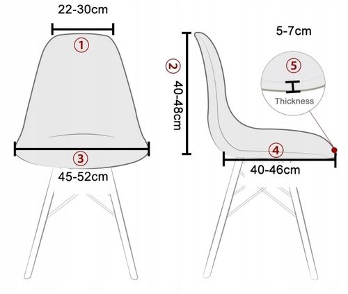 ZESTAW 4 SZT POKROWIEC NA KRZESŁO SKANDYNAWSKIE na Arena.pl
