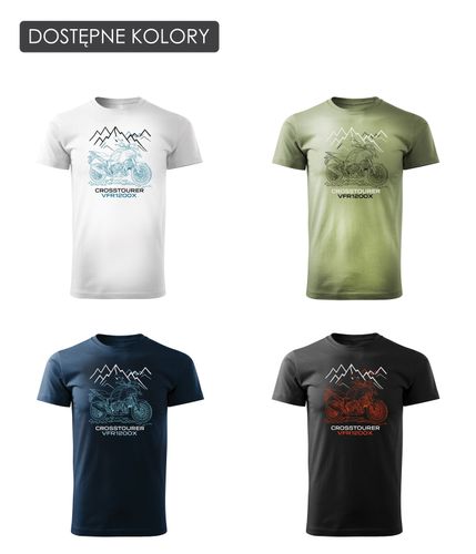 Koszulka z motocyklem Honda VFR1200X VFR 1200 X Crosstourer męska biała REGULAR XXL na Arena.pl