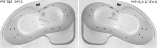 WANNA Z HYDROMASAŻEM NAROŻNA ASYMETRYCZNA 150x100 SPA JACUZZI na Arena.pl