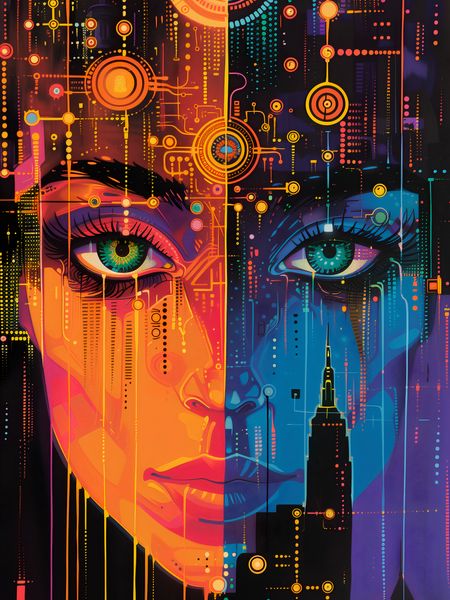 Plakat 75x100cm Cyfrowa Psyche zdjęcie 1