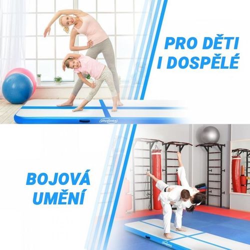 Physionics Airtrack, Dmuchana mata 8 m, niebieska na Arena.pl