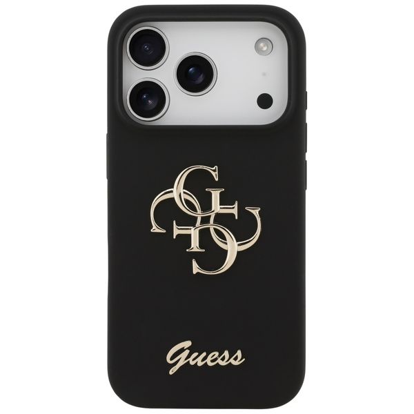 etui guess silicone big 4g script do     iphone 17 pro czarny zdjęcie 3