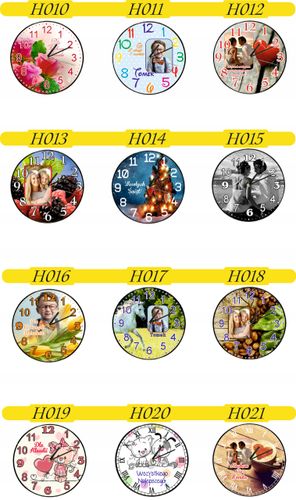 ZEGAR ścienny PREZENT duży wybór wzorów + IMIONA DATA twój tekst na Arena.pl