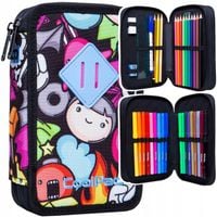 DWUKOMOROWY PIÓRNIK SZKOLNY Z WYPOSAŻENIEM COOLPACK JUMPER 2 DOODLE