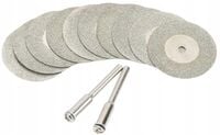 ZESTAW 10 TARCZ DIAMENTOWYCH 50 MM TYPU DREMEL DO CIECIA I SZLIFOWANIA