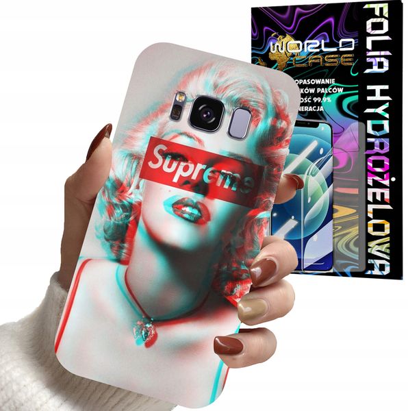 ETUI DO SAMSUNG S8 - Monroe MODNE KOBIECE WZORY + FOLIA zdjęcie 1