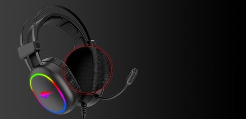 SŁUCHAWKI NAUSZNE Z MIKROFONEM HAVIT H2016D USB MINI JACK 3.5MM RGB na Arena.pl