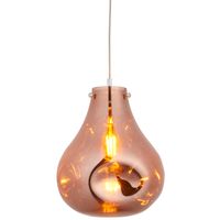 Zwisowa lampa L&-199790 Light& do salonu szklana miedziana