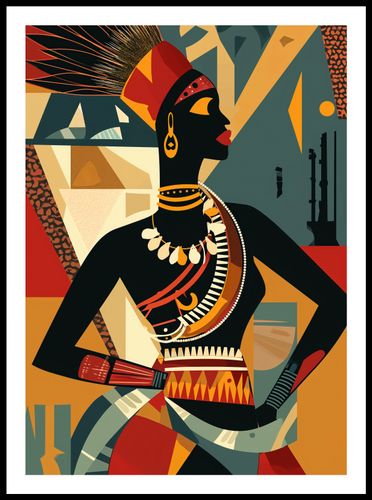 Plakat 50x70cm Afrykańska Mozaika na Arena.pl