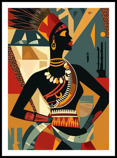 Plakat 50x70cm Afrykańska Mozaika zdjęcie 3