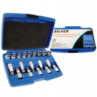 SILVER ZESTAW NASADEK TORX NASADKI KLUCZE NASADOWE E-TORX 1/2 19E SK-019-03