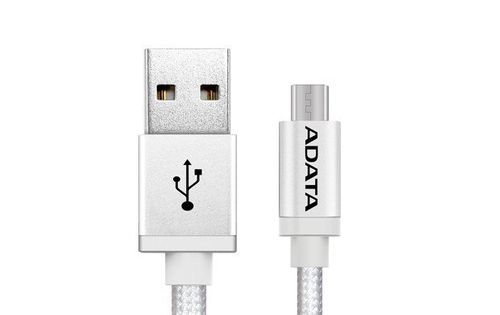 Adata Kabel USB-microUSB 1m Silver alu-knit na Arena.pl
