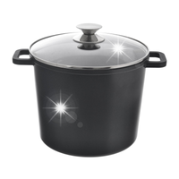 Garnek granitowy ze szklaną pokrywką indukcja wysoki GRANDE 7.6L ORION