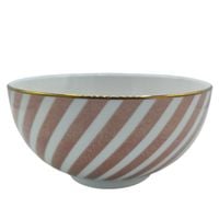 Miska ceramiczna 600 ml w różowe paski miseczka