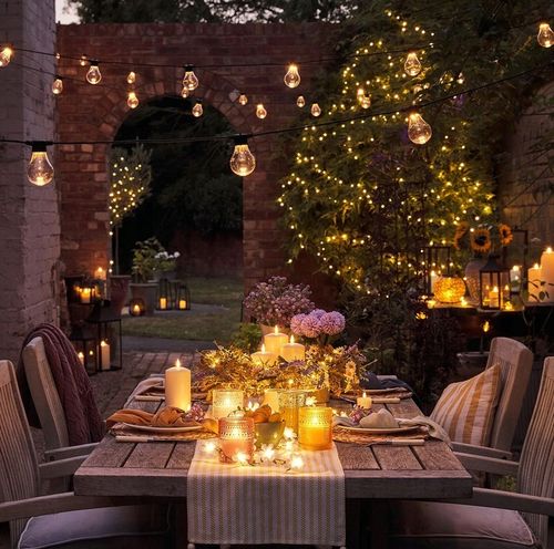 Girlanda Ogrodowa Świetlna 15m+31x Żarówka LED 1W Gęsta Wodoszczelna na Arena.pl