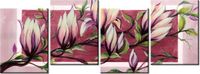 45CM 120 OBRAZ 4 ELEM SŁODYCZ MAGNOLII PUDROWYM RÓŻU ŚCIENNY