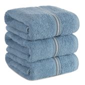 Ręcznik Tris 30X50 cm niebieski z ozdobną bordiurą elegancki