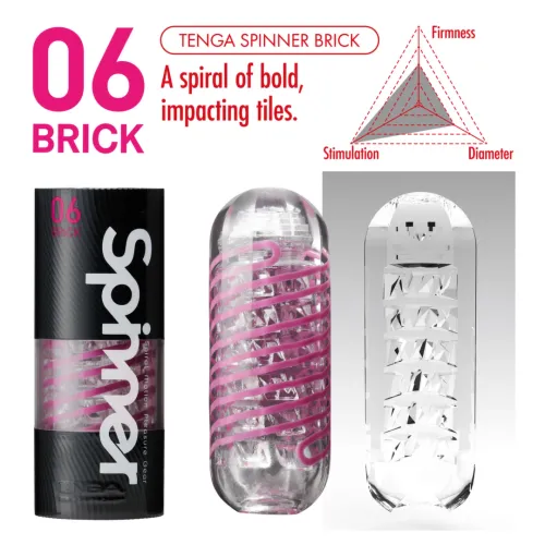 tenga spinner 06 brick - innowacyjna maszyna intymna spiralna struktura na Arena.pl
