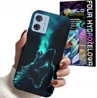 ETUI DO MOTOROLA MOTO G55 - WILK ZWIERZĘTA KOLOROWE OBUDOWY + FOLIA