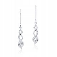 Srebrne Kolczyki Długie Wiszące Prezent dla Kobiety SREBRO Grawer GRATIS