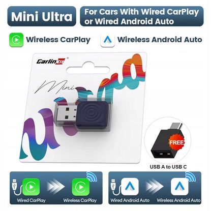 Bezprzewodowy CarPlay Android Auto Adapter Carlinkit Mini Ultra 2w1 zdjęcie 4