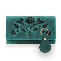 zestaw prezentowy zup-96-gr portfel damski skórzany t-05-gr brelok t-85-hgr