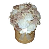 Flower Box Świece Piwonie Dzień Babci Dziadka Prezent Walentynki DUŻY