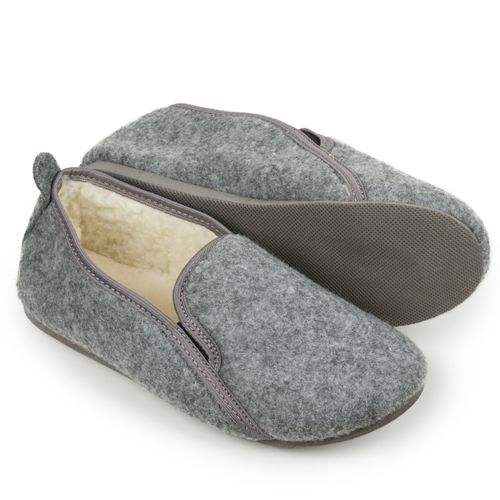 Bambosze męskie filcowe ocieplane kożuszek wełna 44 na Arena.pl