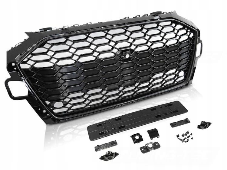 GRILL ATRAPA SPORT GLOSSY BLACK PDC DO AUDI A4 B9 OD 2020- zdjęcie 1